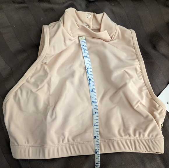 Mariia Womens True Bare "Mila" Triangle Back Dance Crop Top - Picture 2 of 5